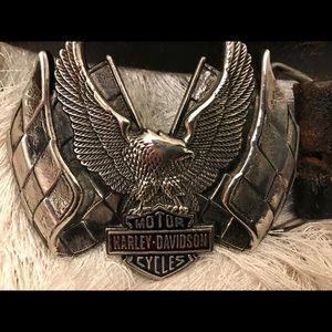 Excellent Harley Davidson Vintage Buckle + 2 Belts